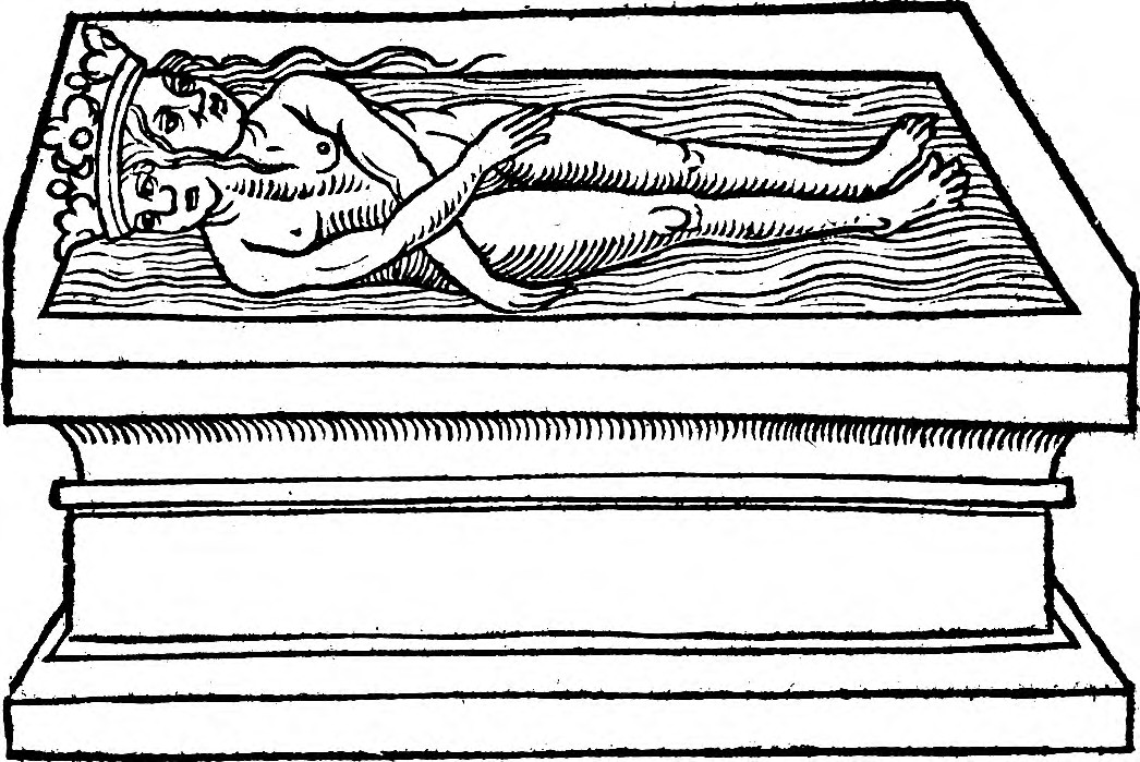 Los dos yacen muertos en el sepulcro, un solo cuerpo de dos cabezas coronadas — la mortificación.